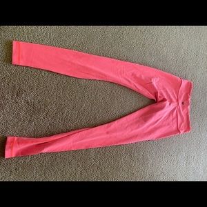 Lululemon Neon orange mid rise leggings
